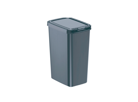Imagen miniatura de PAPELERA PLANA CON CLICK - PLOMO 12L 398004086 NITRON