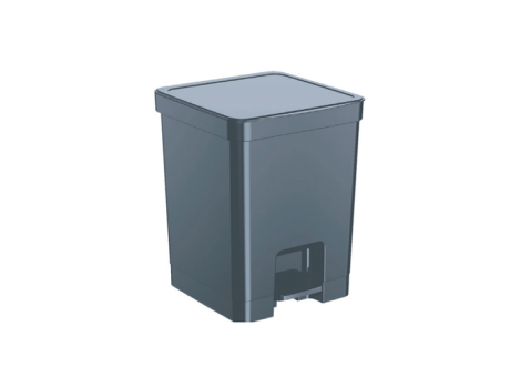 PAPELERA PLANA CON PEDAL - PLOMO 14L 397004086 NITRON