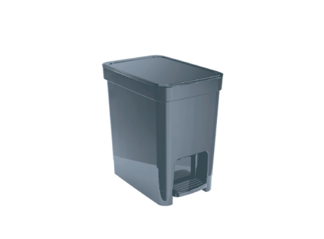 Imagen miniatura de PAPELERA PLANA CON PEDAL - PLOMO 7L 396006086 NITRON