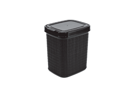 Imagen miniatura de PAPELERA YUTE CON CLICK - NEGRO 4,5L 450012003 NITRON