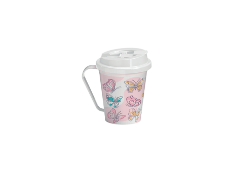 TAZA CON TAPA - MARIPOSAS 350ML 550012654 NITRON