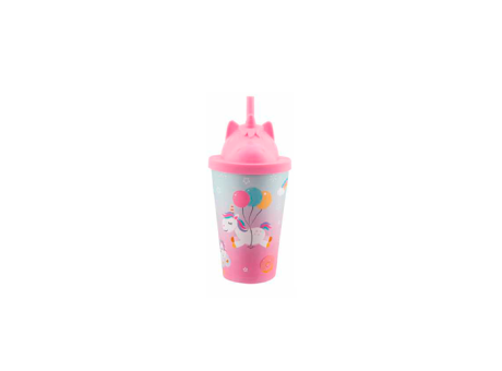 Imagen miniatura de VASO BABY ANIMALES PP 350ML UNICORNIO GLOBO-ROSA BB R: 01195736 NEOPLAS