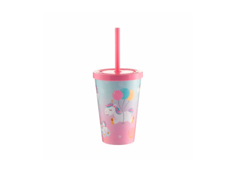 VASO BABY PP 350ML UNICORNIO GLOBO-ROSA BB R: 01195759 NEOPLAS