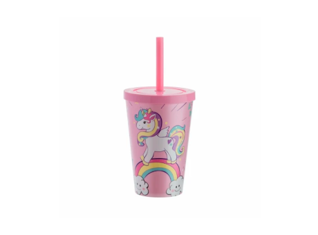 Imagen miniatura de VASO BABY PP 350ML UNICORNIO-ROSA BEBE R: 01195744 NEOPLAS