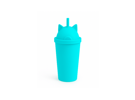 Imagen miniatura de VASO HAPPY ANIMALES PS 350ML GATO -AZULTIFFANY R: 01103922 NEOPLAS