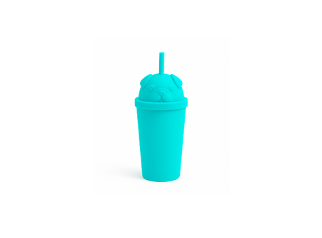 Imagen miniatura de VASO HAPPY ANIMALES PS 350ML PERRO-AZUL TIFFANY R: 01103522 NEOPLAS