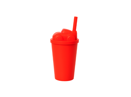 Imagen miniatura de VASO HAPPY JUGUETES 3D CARRITO LISO PS 350ML-ROJO F R: 01103218 NEOPLAS