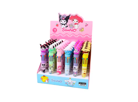 BOLIGRAFO 10 COLORES KUROMI (36 PZS SET) YL-70784