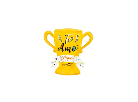 GLOBO COPA TE AMO PAPA (63X67CM) DORADO