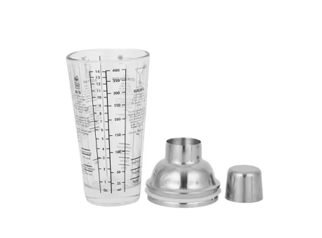 Imagen de COCTELERA MEDIDORA VIDRIO Y METAL E-TJQ-400ML SLR