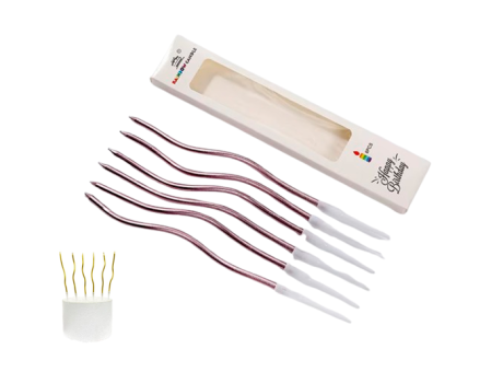 VELA TORNEADA 11CM ROSA GOLD A1174 C6