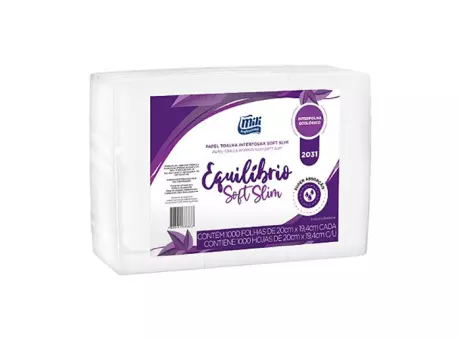 Imagen miniatura de PAPEL TOALLA INT 133 MILI 20G EQUILIBRIO SOFT 19,4X20 1000 HOJAS