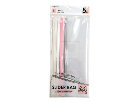 BOLSA PLASTICA CON CIERRE A4 5P (21X29.7CM) TRANSP.