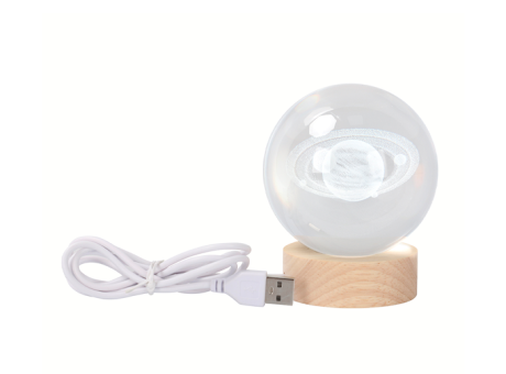 MINI BOLA DE CRISTAL 3D CON LED AGLA-XK01