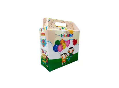 Imagen miniatura de CAJA FELIZ DÍA DEL NIÑO  DISEÑOS VARIOS 19X17X8.5