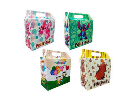 CAJA FELIZ DÍA DEL NIÑO  DISEÑOS VARIOS 19X17X8.5