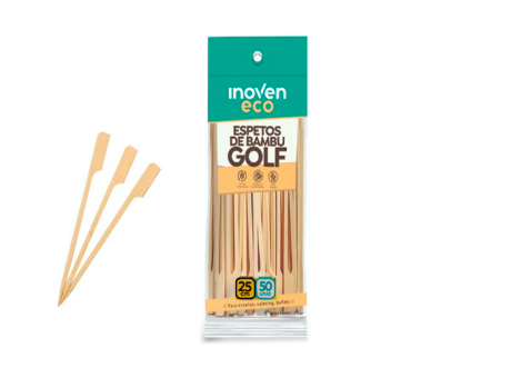PALITO BAMBU 25CM GOLF INOVEN 50UN