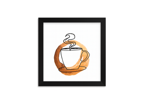 PORTA RETRATO TAZA DE CAFE (25X25X2CM) NEGRO
