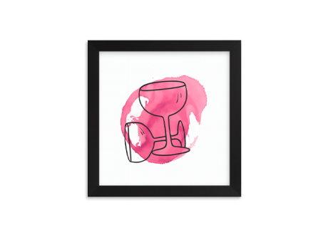 PORTA RETRATO COPA DE VINO (25X25X2CM) NEGRO