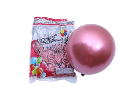 GLOBOS METALIZADO N10 FUCSIA 50 PZS A-JS-10X