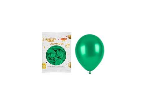 GLOBO MDC CROMADO 9\" VERDE #14 A1878 X25