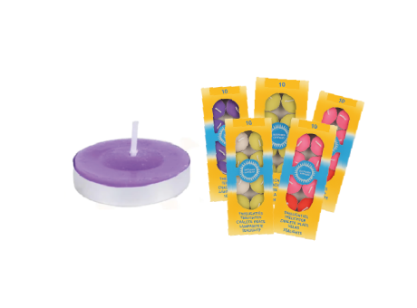 SET DE VELAS CHATAS COLORIDAS 10 PZS E-4943