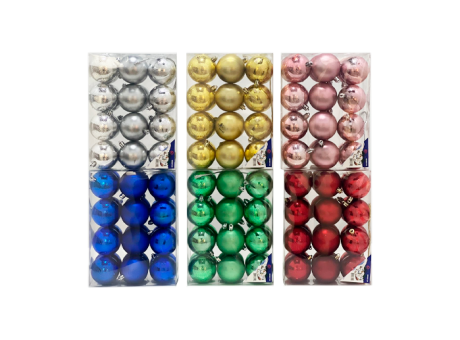 ESFERA NAVIDAD 6 CM 24 PZS COLOR SURTIDO KX88124