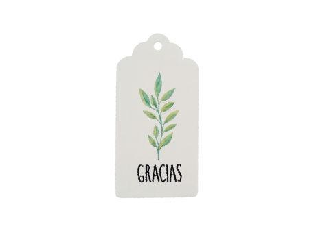 ETIQUETA GRACIAS FLOR 10P (5X10CM) BLANCO