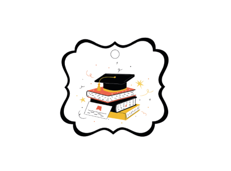 ETIQUETA GRADUACION CUADRADO 10P (6X6.5CM) BLANCO