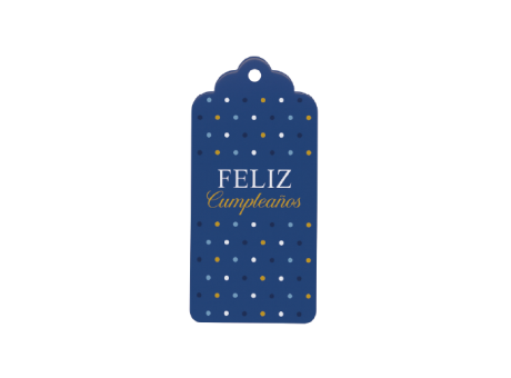 ETIQUETA FELIZ CUMPLEAÃOS 10P (5X10CM) AZUL