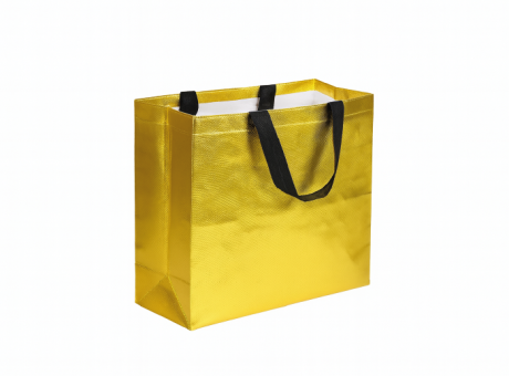 BOLSA LAMINADA TNT (40X13X33CM) DORADO