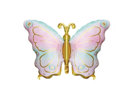 GLOBO MARIPOSA (79X53CM) ROSA/CELESTE