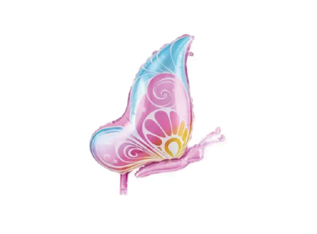 GLOBO MARIPOSA (65X73CM) FUCSIA/CELESTE