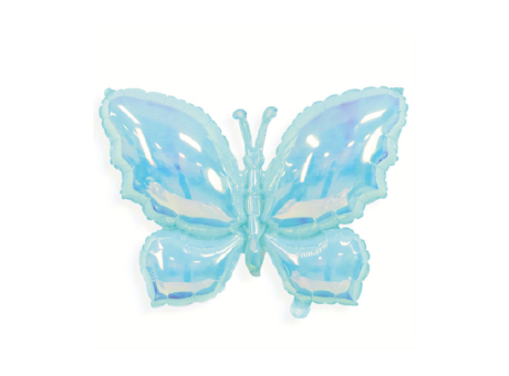 GLOBO MARIPOSA TORNASOLADO (98X72CM) CELESTE