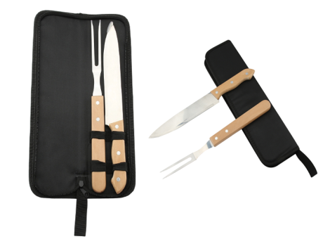 SET DE ASADO CUCHILLO Y TENEDOR 2 PZS BBQ-2P