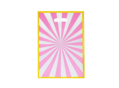 BOLSA METALIZADO RAYOS 10P (17X25) BLANCO/ROSADO