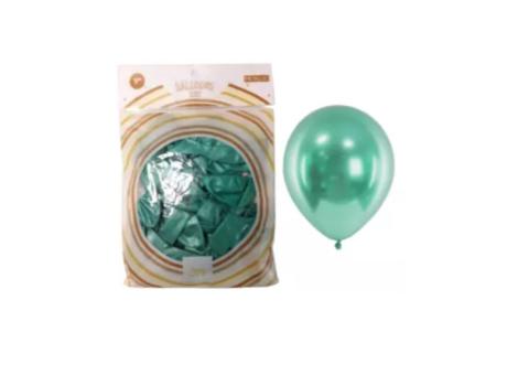 GLOBOS LATEX Nro.9 METALIZADO 25P VERDE