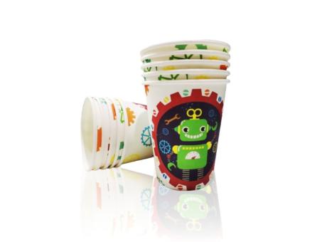 VASOS PAPEL ROBOT 10P (200ML)