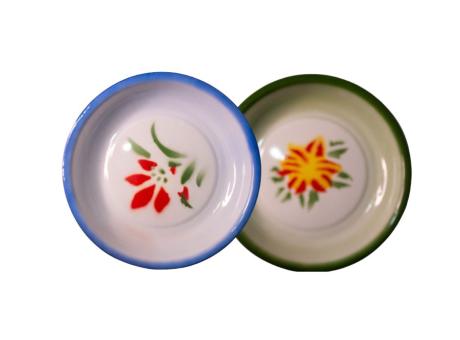 PLATO REDONDO HONDO 23CM,ENLOZADO,DIFERENTES DISENOS,D26*H4CM REF. 52310