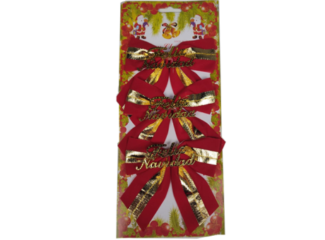 ADORNO MOÑO FELIZ NAVIDAD ROJO/DORADO 11X10CM,12.5X29CM 53671
