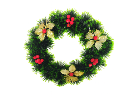 ADORNO CORONA/DIADEMA DECORADO, VERDE 28*28CM 57724