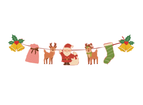 BANDERIN DE PAPEL NAVIDEÑO CON DISEÑOS