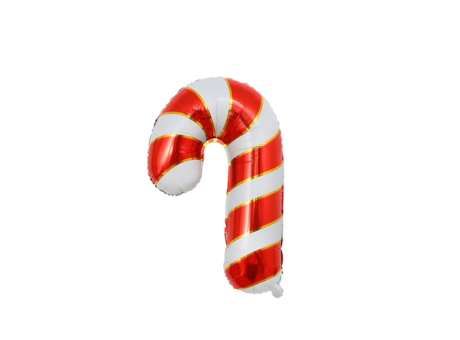 GLOBO BASTON NAVIDEÑO (54X74CM) ROJO/BLANCO