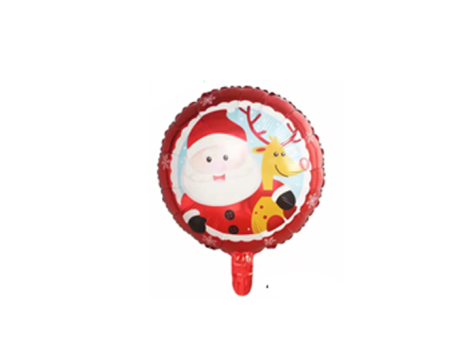 GLOBO NAVIDEÑO REDONDO (45CM) ROJO