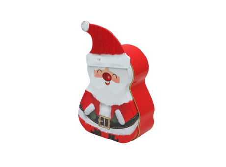 LATA PAPA NOEL NAVIDEÑO (20X11.5CM) ROJO