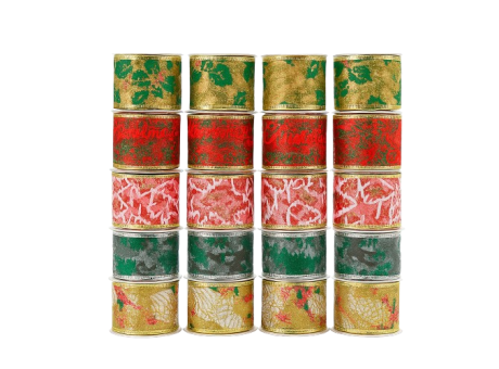 CINTA RIBBON NAVIDAD DISEÑOS SURTIDOS -BLISTER 20 ZY1926