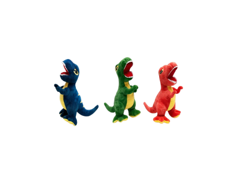 PELUCHE DINOSAURIO 3 COLORES 30CM PE72570