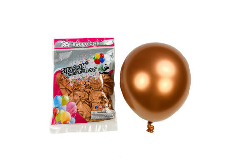 GLOBOS METALIZADO N10 ROSA GOLD 50 PZS A-JS-10X