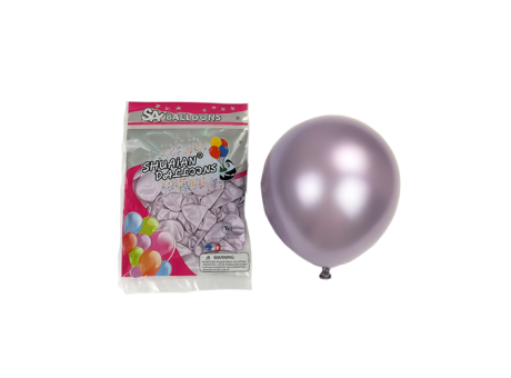 GLOBOS METALIZADO N10 ROSA CLARO 50 PZS A-JS-10X
