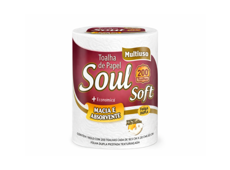 Soul Soft Papel Toalla 6x1 Rollo de 200 Paños